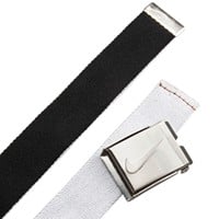 NIKE Men's Reversible Stretch Woven Belt, White/Black