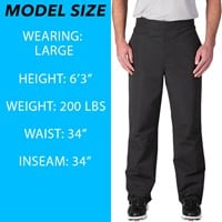 TGW Men's Vapor Golf Rain Pants, Black