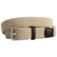 Greg Norman Men's Solid Braided Stretch Golf Belt, Khaki