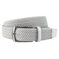 Greg Norman Men's Solid Braided Stretch Golf Belt, White