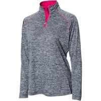 The Weather Co Women's 1/4 Zip Mock Golf Pullover, Navy