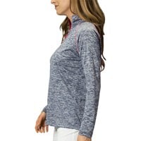 The Weather Co Women's 1/4 Zip Mock Golf Pullover, Navy