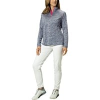 The Weather Co Women's 1/4 Zip Mock Golf Pullover, Navy