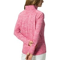 The Weather Co Women's 1/4 Zip Mock Golf Pullover, Pink