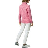 The Weather Co Women's 1/4 Zip Mock Golf Pullover, Pink