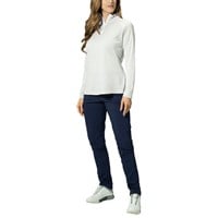The Weather Co Women's 1/4 Zip Mock Golf Pullover, White