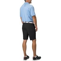 TGW Men's Pleated Expandable Waist Performance 10in Golf Shorts, Black