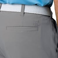 TGW Men's Pleated Expandable Waist Performance 10in Golf Shorts, Grey