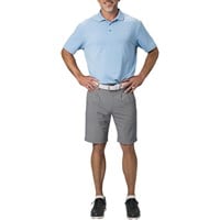 TGW Men's Pleated Expandable Waist Performance 10in Golf Shorts, Grey