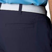 TGW Men's Pleated Expandable Waist Performance 10in Golf Shorts, Navy