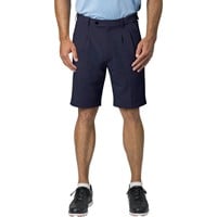TGW Men's Pleated Expandable Waist Performance 10in Golf Shorts, Navy