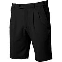 TGW Men's Pleated Expandable Waist Performance 10in Golf Shorts, Black
