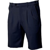 TGW Men's Pleated Expandable Waist Performance 10in Golf Shorts, Navy