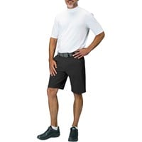 TGW Men's Flat Front Stretch Waist Performance 11.25in Golf Shorts, Black