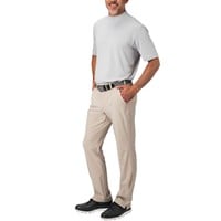 TGW Men's Flat Front Stretch Waist Performance Golf Pants, Khaki