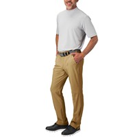 TGW Men's Flat Front Stretch Waist Performance Golf Pants, Tan