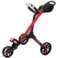 Bag Boy Nitron 3-Wheel Golf Push Cart, Black/Red