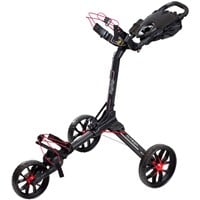 Bag Boy Nitron 3-Wheel Golf Push Cart, Black/Red