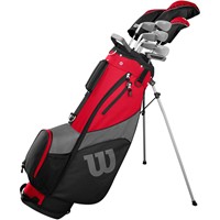 Wilson Mens Profile SGI Packaged Set w/Carry Bag, Black/Red