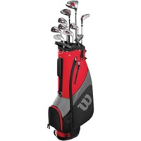 Wilson Mens Profile SGI Packaged Set w/Carry Bag, Black/Red