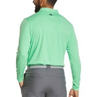 FootJoy Men's Long Sleeve Sun Protection Golf Polo, Green