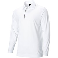 FootJoy Men's Long Sleeve Sun Protection Golf Polo, White
