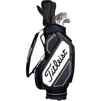 Titleist Jet Black Mid Size Golf Staff Bag, Black/White