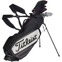 Titleist Jet Black Premium Golf Stand Bag, Black/White