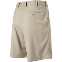 Bocaccio Men's Pleated Expandable Waistband 9in Golf Shorts, Cream