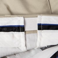 Bocaccio Men's Pleated Expandable Waistband 9in Golf Shorts, Cream