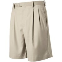Bocaccio Men's Pleated Expandable Waistband 9in Golf Shorts, Cream