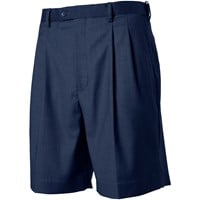 Bocaccio Men's Pleated Expandable Waistband 9in Golf Shorts, Navy
