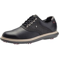 FootJoy Mens Traditions Saddle Golf Shoes, Black/Black