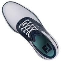 FootJoy Mens Traditions Saddle Golf Shoes, White/Royal