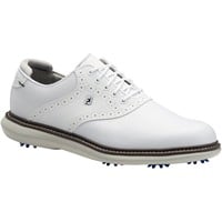 FootJoy Mens Traditions Saddle Golf Shoes, White/White