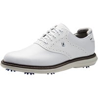 FootJoy Mens Traditions Saddle Golf Shoes, White/White