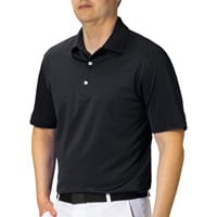 Greg Norman Men's Freedom Micro Pique Golf Polo, Black