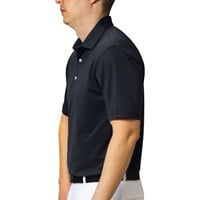 Greg Norman Men's Freedom Micro Pique Golf Polo, Black