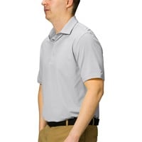 Greg Norman Men's Freedom Micro Pique Golf Polo, Grey