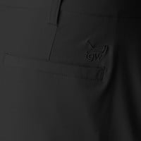 TGW Men's Flat Front Stretch Waist Performance 9in Golf Shorts, Black