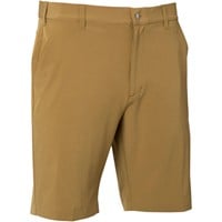 TGW Men's Flat Front Stretch Waist Performance 9in Golf Shorts, Brown