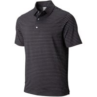 FootJoy Men's Athletic Fit ProDry Performance Classic Stripe Golf Polo, Black/Grey