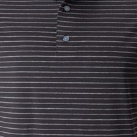 FootJoy Men's Athletic Fit ProDry Performance Classic Stripe Golf Polo, Black/Grey