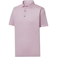 FootJoy Men's Athletic Fit ProDry Performance Classic Stripe Golf Polo, Light Pink