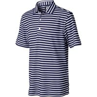 FootJoy Junior Stripe Pique Golf Polo, Navy/White