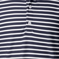 FootJoy Junior Stripe Pique Golf Polo, Navy/White