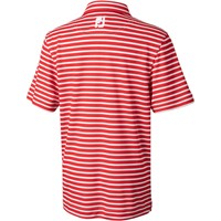 FootJoy Junior Stripe Pique Golf Polo, Red/White