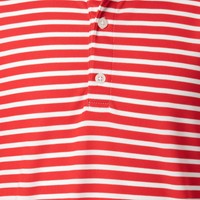 FootJoy Junior Stripe Pique Golf Polo, Red/White