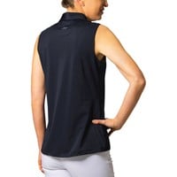 Greg Norman Women's Freedom Pique Sleeveless Golf Polo, Black