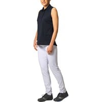 Greg Norman Women's Freedom Pique Sleeveless Golf Polo, Black